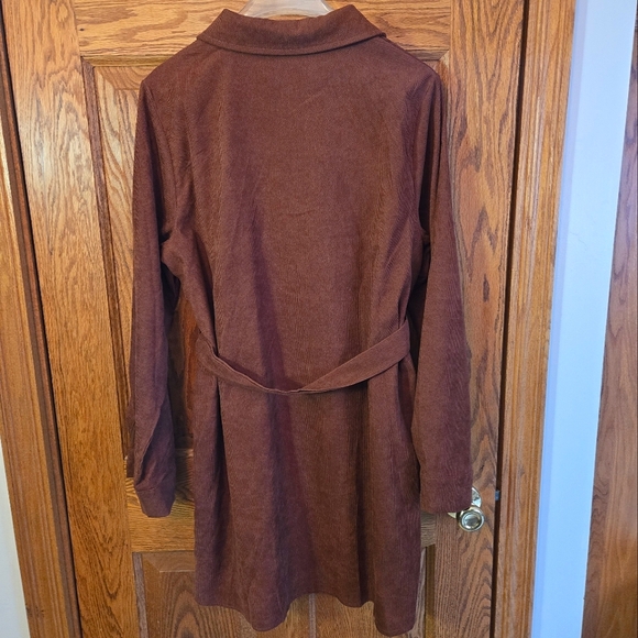 Belted Corduroy Midi Shirt Dress 💲BUNDLE AND SAVE BIG💲 - Picture 4 of 4